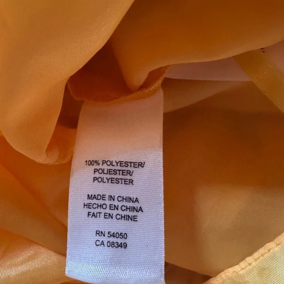Jones New York Women’s Lined Straped Yellow Black White Chiffon Dress Size 8 - Picture 8 of 11